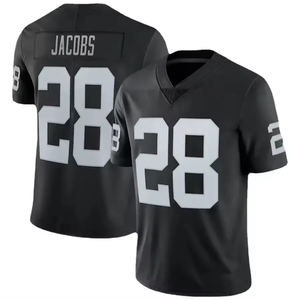 Maillot de football cousu pour homme 4 Derek Carr 98 Maxx Crosby 28 Josh Jacobs 34 <span class=keywords><strong>Bo</strong></span> <span class=keywords><strong>Jackson</strong></span> 17 Davante Adams - Product Image 2