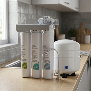 Système d'osmose inverse manuel HSU RO-403Q-50 à 8 étapes, débit de 50 GPD, robinet intelligent, en plastique, sous évier, pour usage domestique et hôtelier - Product Image 2