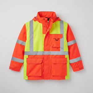 Custom <b>Safety</b> Winter Work Jackets with Reflective Strips Traffic <b>Roadway</b> Outdoor Work Clothes Uniforms - Product Image 1