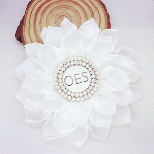 Hợp thời trang giọng Chất lượng cao satin Ribbon làm lạ mắt rắn giai điệu màu trắng thứ tự của các ngôi sao phía Đông oes hoa Pin <span class=keywords><strong>Corsage</strong></span> - Product Image 5