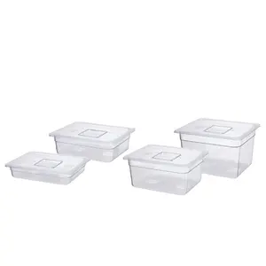 Restaurant supplies Food Grade PC/PP Material GN Pan Gastronorm Container Food Serving Tray GN Container