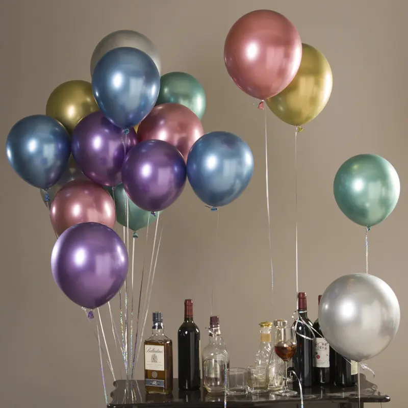 China factory natural latex balloon factory direct sale 18inch10g chrome gold balloon for birthday party decoration
