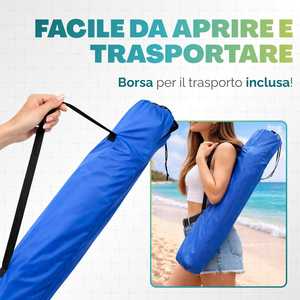Sedia da Campeggio Pieghevole Blu in Poliestere con Telaio in Metallo, Braccioli e Portabicchieri per Uso Esterno - Product Image 3