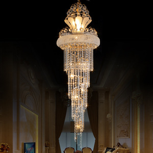 Lámpara colgante elegante de araña de cristal K9 de Oro Grande moderna de moda para sala de estar y escalera - Product Image 3