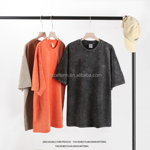 Kaos Rajut Oversize Unisex 100% Katun OEM Grosir, Sablon DTG, Berat, Cuci Asam, Vintage, Custom, Cepat Kering - Product Image 2