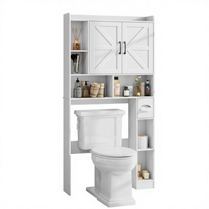 Mobiletto Salvaspazio <span class=keywords><strong>in</strong></span> PVC Effetto <span class=keywords><strong>Legno</strong></span> <span class=keywords><strong>da</strong></span> Posizionare Sopra il WC, Portasciugamani a Quattro Ripiani <span class=keywords><strong>da</strong></span> <span class=keywords><strong>Terra</strong></span> - Product Image 1