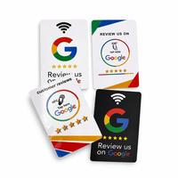 Carte de visite intelligente personnalisée en plastique avec puce NFC NTAG213 13,56 MHz, étanche, en PVC, avec code QR, contrôle d'accès, média SSC