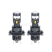 GOODZOOM Superhelle Mini H4 LED-Scheinwerferbirnen Fern- und Abblendlicht Plug-and-Play H4 Projektorlinse Auto Motorrad LED-Scheinwerfer