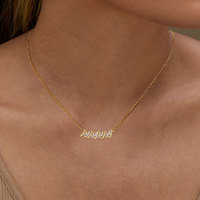 Collier Pendentif Long Ondulé en Argent Sterling 925 Plaqué Or 14K avec Moissanite Couleur D VVS1 pour Femme – Prix de Gros Bas
