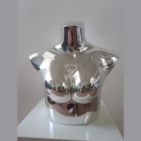 Maniquí de busto femenino electrochapado para ropa interior, con efecto push-up, para exhibición en escaparate, modelo de cuerpo humano femenino artificial con soporte