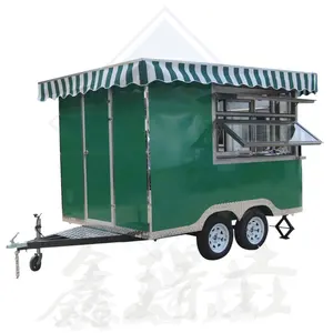 特许拖车食品车食品拖车带烧烤吸烟者全博巴茶食品车