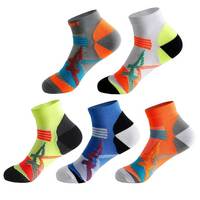 Chaussettes de sport personnalisables en coton à compression, anti-odeur, respirantes, absorbant la transpiration, antidérapantes et antichoc