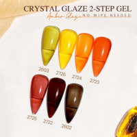 Gel de brillance pour verre en 2 étapes, effet cristal, personnalisé OEM, pour nail art professionnel
