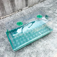 Plateaux de semis de haute qualité à 72 alvéoles avec couvercles noirs transparents, en plastique PET réutilisable, écologiques et respirants, pour kit de démarrage de semis