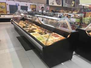 Présentoir à sandwich pâtisserie fromage bon marché refroidisseur de viande comptoir frigorifique avec présentoir en verre - Product Image 6