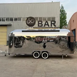 Chariot de restauration mobile en acier inoxydable pour hamburgers, camion de restauration de rue, remorque alimentaire mobile à vendre - Prix usine - Product Image 3