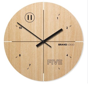 Đồng Hồ Treo Tường Bằng Gỗ Mdf Kiểu Bắc Âu Mới 2023 Đồng Hồ Gỗ Đơn Giản Hình Tròn Hiện Đại Logo Theo Yêu Cầu Trang Trí Nhà Cửa - Product Image 2