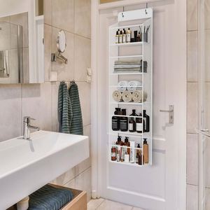 Over the Door Organizer Bathroom with Waterproof Pockets 5 <b>Shelf</b> Over Door Organizer Behind Door Storage - Product Image 3