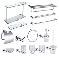 Accessoires de salle de bain double porte-serviettes barres en acier inoxydable chromé mural vente pièces personnalisées