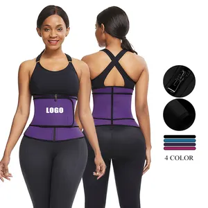 HEXIN-Cinturón de compresión doble ajustable con logotipo personalizado para entrenamiento, quema grasa, sauna, entrenador de cintura para mujer