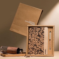 Coffret Cadeau d'Entreprise Personnalisé Premium : Kit Carnet A5 et Stylo en Grains de Café Recyclés – Kit de Bienvenue Durable pour le Branding de Bureau VIP