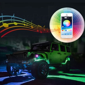 Offres Spéciales app contrôle intelligent couleur voiture camion moto accessoires 4 cosses rvb led roche <span class=keywords><strong>bros</strong></span> vélo lumières - Product Image 3