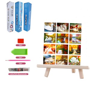 Animal DIY diamante <span class=keywords><strong>pintura</strong></span> cuadrado completo/Cisne redondo lienzo artesanías Rrt adultos hogar diamante <span class=keywords><strong>pintura</strong></span> Kit - Product Image 1
