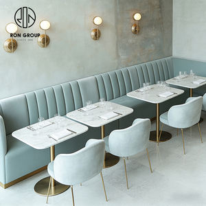 Juego de Mesa y Sillas de Piedra Sinterizada Cuadrada de Lujo, Muebles de Asientos para Cafetería, <span class=keywords><strong>Restaurante</strong></span> y Hotel, Sofá - Product Image 3