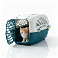 Cage de transport portable pour animaux de compagnie en plastique durable avec fermeture sécurisée et ventilation pour chats et chiens, utilisation intérieure et extérieure