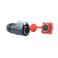 Enchufe de plástico impermeable LP24 M24 de 3/4/10/12/19/24 pines y conector de enchufe único de cuatro agujeros para Robot de automatización New Energy