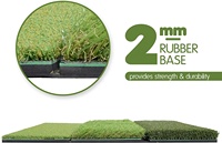 Mini tapis de frappe de golf Tri-Turf pliable 3 en 1 avec t-shirts pour l'entraînement intérieur et extérieur