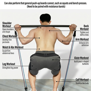 Push-up Support Fitness Equipment for Home Use to <strong>Train</strong> Pectoral Muscles, Biceps, and <strong>Latissimus</strong> <strong>Dorsi</strong> Muscles. Push-up Board - Product Image 3