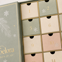 Boîte de calendrier de l'avent en carton écologique personnalisée pour l'emballage de cadeaux de détail et les campagnes promotionnelles