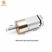 Moteur à engrenages micro DC 16 mm GM16-030 avec connecteur de fil d'arbre personnalisé pour bureau électrique relevable