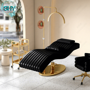 เตียงต่อขนตาหนังสังเคราะห์สีน้ำตาลทันสมัย เฟอร์นิเจอร์<span class=keywords><strong>ร้าน</strong></span>เสริมสวย เตียงสปาโค้ง เตียงเสริมความงาม เตียงพับได้สุดหรูสำหรับต่อขนตา - Product Image 6