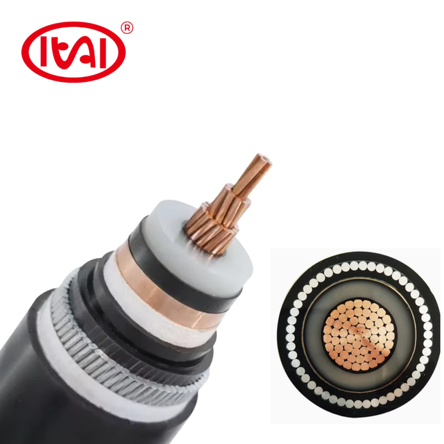 Factory Single Core Copper Conductor XLPE Insulated PVC Sheathed Flame Retardant Non Smoke Medium Voltage 1-35kV IEC Power Cable