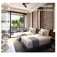 Ensembles de meubles de chambre d'hôtel YaQi de luxe, design moderne personnalisé, contreplaqué multicouche