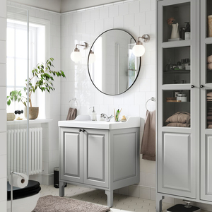 Armoire de salle de bain en acier inoxydable <span class=keywords><strong>au</strong></span> design moderne haut de gamme Durable robuste et étanche à l'humidité 304 vanité avec armoire à pharmacie - Product Image 1