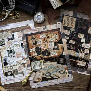 3 autocollants par paquet, série Morse Mysteries, autocollants de paysages, rétro, créatifs, amusants pour les enfants, pour le collage éducatif et le jeu - Product Image 1