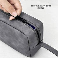 Sac Organisateur Électronique en Cuir PU Grande Capacité, Pochette de Voyage Portable Multi-Poches pour Appareils Électroniques, Sac Organisateur Numérique
