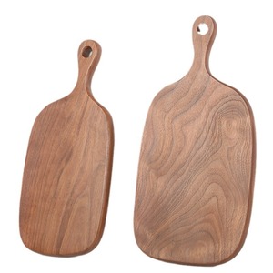 Tabla de cortar de madera de nogal negro de 34x20 cm, madera maciza para uso en la cocina del hogar, tabla de picar - Product Image 4