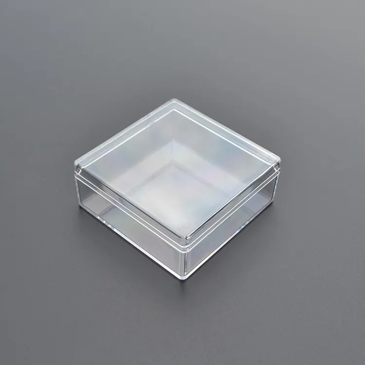 customer order mini square plastic storage boxes clear plastic box