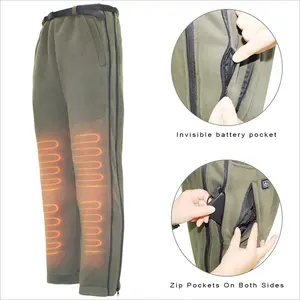 Pantalones deportivos de trabajo informales con calefacción para clima frío Actividades al aire libre Camping Pesca Motociclismo Tela a prueba de viento/Spandex