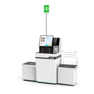 Android 19 Inch Zelfbestellende Betalingskiosk Touchscreen Checkout Geautomatiseerde Supermarkt Self-Out Kiosk Machine