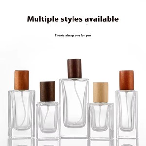 All'ingrosso 30ml bottiglia di profumo di vetro rettangolare con tappo di legno per uso domestico 50ml 100ml <span class=keywords><strong>Sub</strong></span>-bottiglie di profumo - Product Image 5