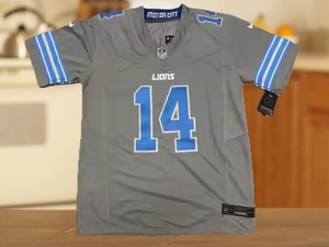 Vente en gros de vêtements pour hommes, enfants et jeunes à <span class=keywords><strong>Detroit</strong></span> # 0 Gibbs # 14 St. Brown # 16 Goff # 97 Hutchinson # Maillot de football américain des Lions de 18 TeSlaa - Product Image 6