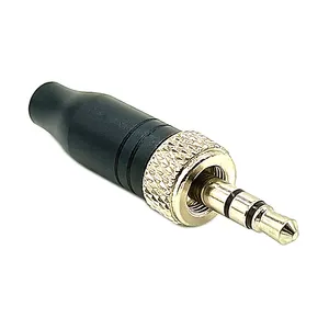 3.5mm TRS Stereo Male Locking Mini Phone Jack Connector with M6 Thread Nut
