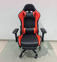 Chaise de jeu grande taille avec accoudoirs 3D réglables, LED RGB, ergonomique, avec repose-pieds