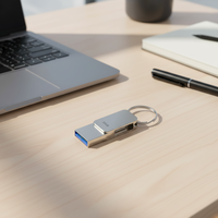 Nouvelle clé USB 3.0 Type-C en métal, multi-capacités, étanche, portable, pour usage personnel et professionnel, garantie de 2 ans