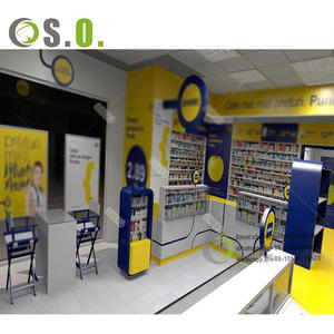 Vitrine de pharmacie moderne personnalisée Présentoir de meubles de pharmacie Étagères de pharmacie en bois - Product Image 2